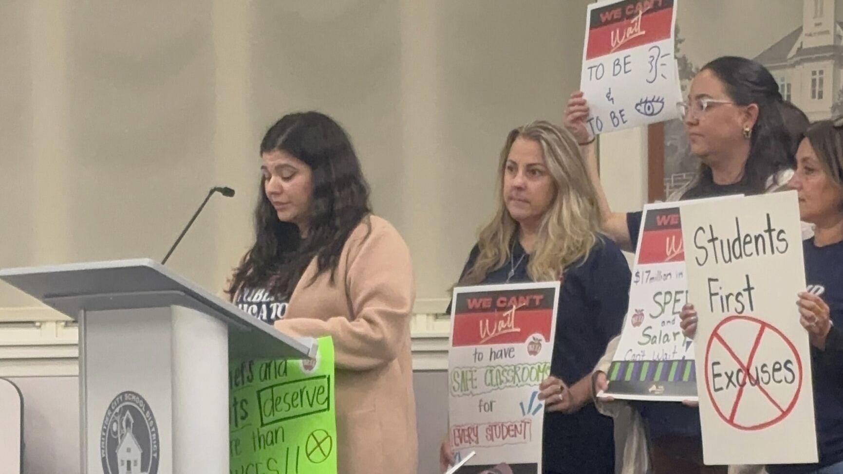 Whittier Elementary school teachers advocate for better salaries and working conditions